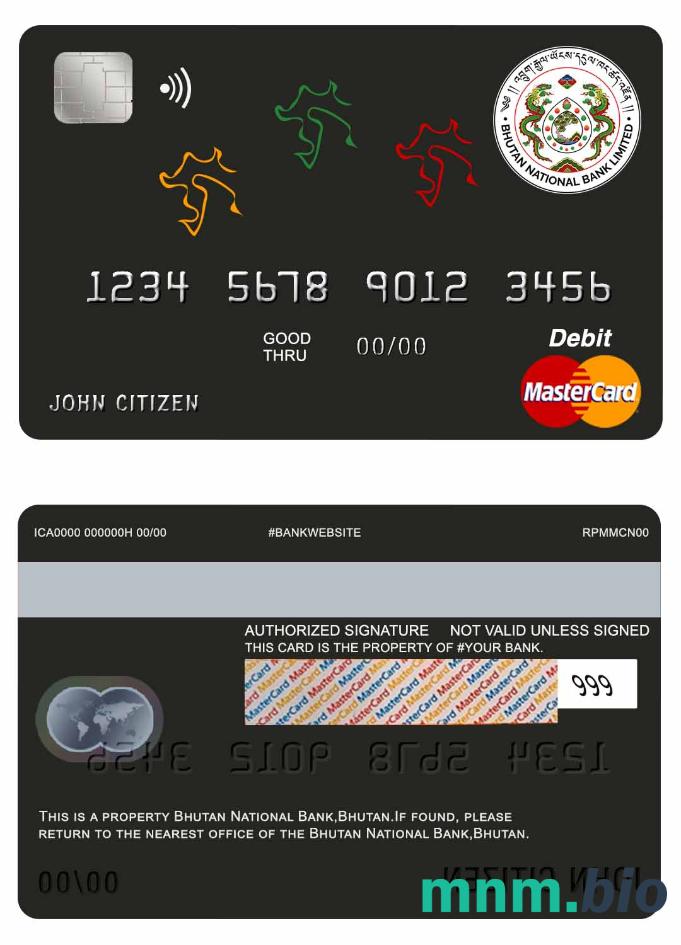 Bhutan National Bank mastercard debet